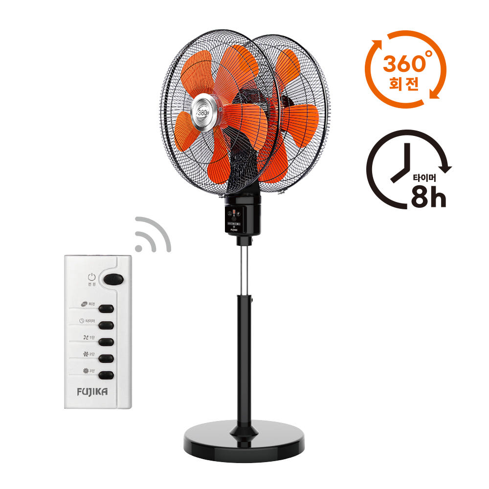 후지카 양면 선풍기(리모컨) fu-3033r 블랙