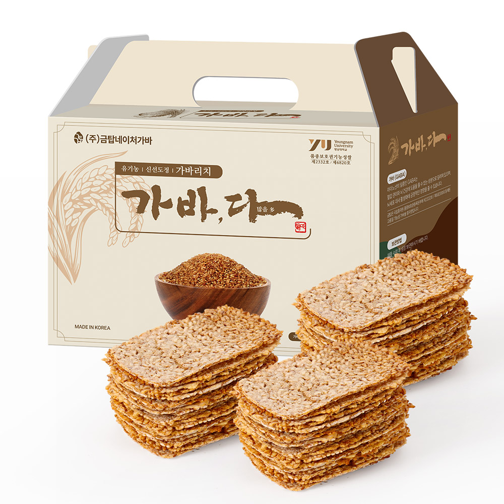 [금탑가바쌀] 
유기농 가바누룽지 750g_선물박스