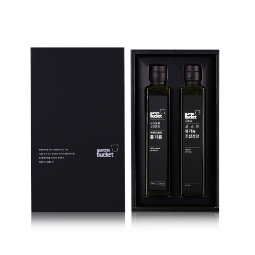 (백화점 판매용)[쿠엔즈버킷]
들기름 x 유기농간장 200ml 2종세트