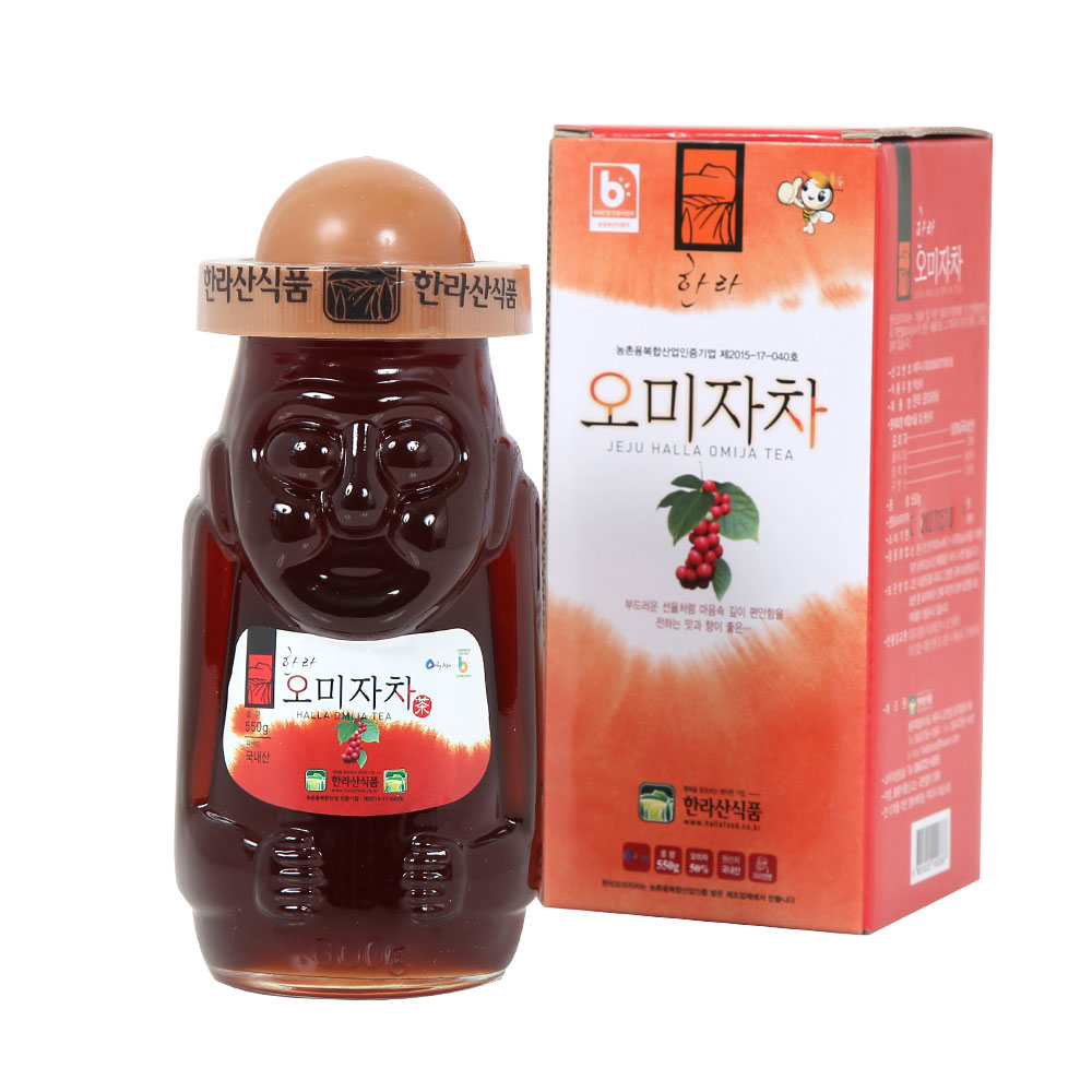 제주하우스 한라산 오미자차 (하)유리병 550g