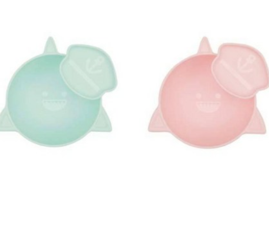 바다동물 상어 문어 캐릭터 탈부착종지 유아 어린이 시리얼볼 식기 세트 2SET