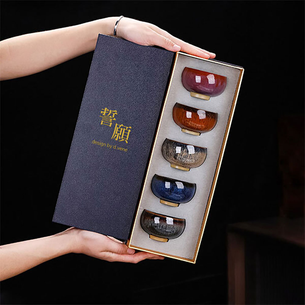디베네 오색자기 술잔 5P