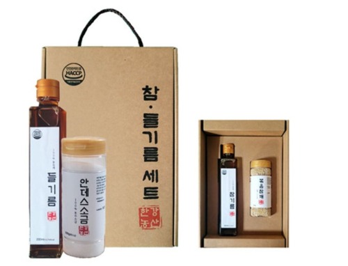 [한강농산] 들기름 2종세트 (안데스소금)