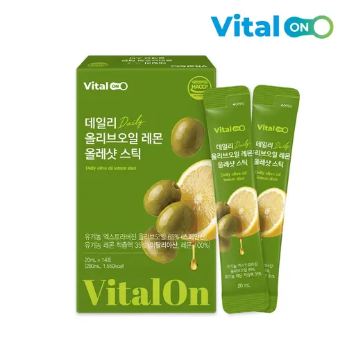 바이탈온 데일리 올리브오일 레몬 올레샷 스틱 20ml x 14포