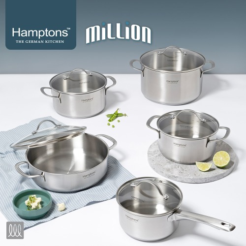 [Hamptons] 햄튼 밀리언 인덕션 냄비 5종 세트 (16S18P20P24P24C)