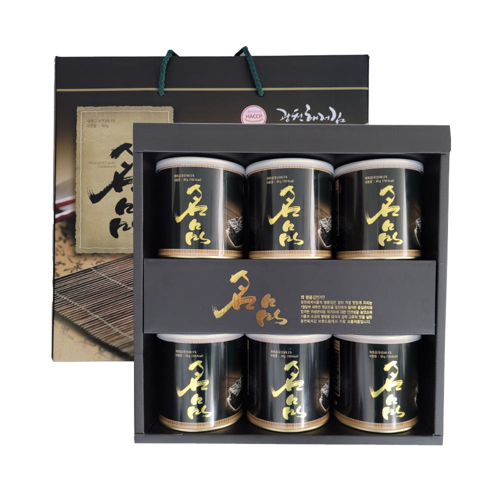 [명절기간 한정] [광천해저김] 명품 6호_명품 캔 30g*6캔