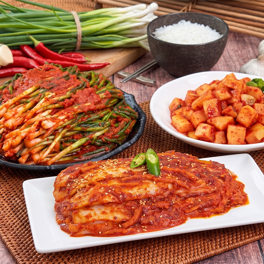 30년전통 천만금 매운실비김치 파김치 깍두기 3종